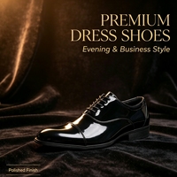Chaussures habillées en cuir synthétique verni pour hommes, à bout pointu, à lacets, style Oxford, pour affaires et mariages