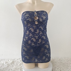 XX146 Chemise de nuit <span class=keywords><strong>nude</strong></span> très populaire, lingerie sexy pour femmes, idéale pour la Saint-Valentin, jupe moulante - Product Image 2