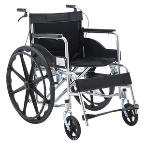 Fauteuil roulant pliable léger et portable avec siège souple et fonction toilette pour personnes âgées, usage intérieur - Product Image 2