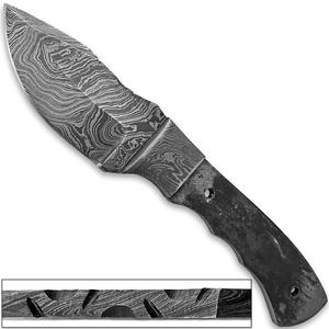 Custom OEM Handmade Damascus Steel Blade Forged <b>Knife</b> with Leather Sheath for Outdoor Camping Use - Product Image 1