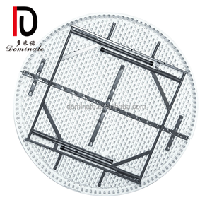 Mesa de banquete de boda plegable de plástico redondo blanco mesas plegables al aire libre para eventos - Product Image 5