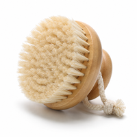 Brosse de douche universelle personnalisée en bambou avec poils en éponge pour homme et femme, brosse de bain pour le corps