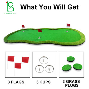 Tapis de putting artificiel Ser Golf pour intérieur et extérieur, base en mousse gazonnée 10 mm, équipement d'entraînement pour golfeurs - Product Image 5