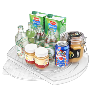 Bandeja de almacenamiento de encimera giratoria de 360 grados, estante de cocina cuadrado para organizar especias y servir para uso en refrigerador - Product Image 1