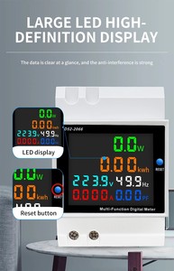 D52-2066 kỹ thuật số năng lượng tần số <span class=keywords><strong>Meter</strong></span> 6 trong 1 AC Monitor Single phase LCD Volt Amp kWh tần số <span class=keywords><strong>Meter</strong></span> - Product Image 4