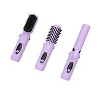 Nouvelle conception 2026 Brosse chauffante électrique sans fil 3 en 1 à ions négatifs Type C Recharge Brosse à lisser et à boucler les cheveux