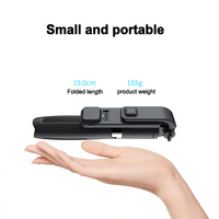 L02s Perche à selfie télescopique pliable sans fil en acier inoxydable de 1024 mm avec lumière d'appoint LED et fonction trépied pour appareil photo, rotation à 360 degrés