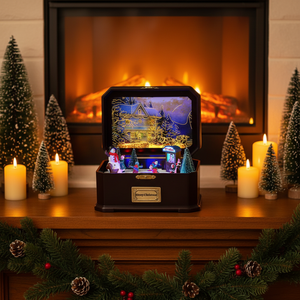 Boîte à musique avec mouvement, scène <span class=keywords><strong>de</strong></span> village <span class=keywords><strong>de</strong></span> patinage avec <span class=keywords><strong>bonhomme</strong></span> <span class=keywords><strong>de</strong></span> <span class=keywords><strong>neige</strong></span> et enfant <span class=keywords><strong>de</strong></span> <span class=keywords><strong>Noël</strong></span>, <span class=keywords><strong>chanson</strong></span> <span class=keywords><strong>de</strong></span> <span class=keywords><strong>Noël</strong></span>, en plastique et polyrésine, cadeau pour enfants - Product Image 6