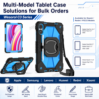 Étui antichoc 360 Armor pour Redmi Pad Pro 12.1 Poco Pad 12.1 2024 avec support rotatif, bandoulière, adapté aux enfants, OEM ODM