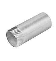 Raccord de tuyauterie en acier inoxydable poli de fabrication chinoise 201 304 316, extrémité à filetage mâle unique, demi-tuyau long, rallonge