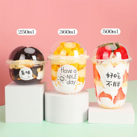 Gobelets à pudding écologiques, gobelets à mousse, gobelets avec couvercles, dessert dur, plastique, dessert jetable, boîtes à gâteaux transparentes en PET