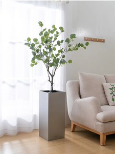 Macetas Rectangulares de Diseño Nuevo para Interiores, Macetas Largas Negras para Flores, Macetas Combinadas de Plástico Blanco - Product Image 6