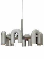 Lustre suspendu en résine en forme de U, style nordique moderne, LED à économie d'énergie, couleur réglable
