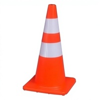 Cône de signalisation XINYE en PVC orange vif de 700 mm de hauteur, réflecteur prismatique haute intensité pour la construction urbaine