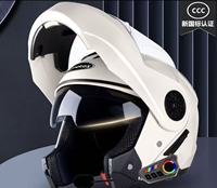 Casque de moto modulaire rabattable, étanche, double visière, pour la conduite en ville et les voyages