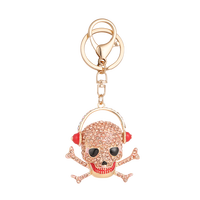 Porte-clés Punk en alliage avec croix entièrement ornée de strass, style gothique rock, breloque de sac, accessoire streetwear pour homme, cadeau de fête d'Halloween
