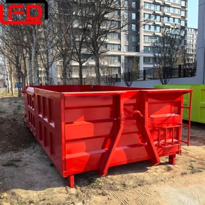 Conteneur à déchets de 18 m³ pour <span class=keywords><strong>ferraille</strong></span> et débris de construction, avec système de levage par crochet, pour le recyclage - Product Image 1