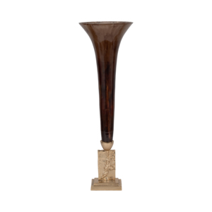 Vaso Alto in Vetro Scultoreo, Vaso Decorativo Contemporaneo per Fiori, per Soggiorno, Casa e Ufficio - Product Image 1