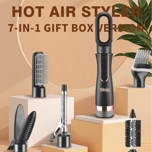 Secador de pelo y rizador DSP Hot Air Styler 7 en 1, versión en caja de regalo, portátil, con motor sin escobillas de cerámica. - Product Image 1