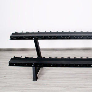 Support de rangement robuste en acier pour haltères, organisateur de salle de sport antidérapant pour la maison et la salle de fitness - Product Image 6