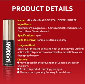 Spray retardant d'éjaculation pour hommes Maxman 15ml Rouge à base de plantes sans additifs Longue durée MAX - Product Image 5