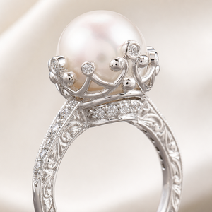 Anello Traforato Stile Perla Vintage per Donne, Elegante Regalo di San Valentino, Gioiello da Dito - Product Image 5