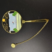 Marcapáginas de Latón Hueco con Colgante de Flor y Cadena, Envío Rápido, Regalo para el Regreso a Clases, Club de Lectura, Recuerdo de Carnaval