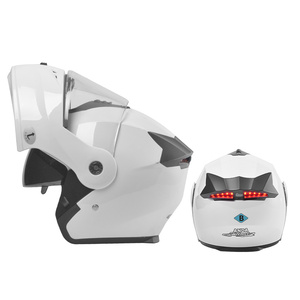 Mũ bảo hiểm mô tô kiểu lật, mô-đun ABS tùy chỉnh, kính đôi, mặt nạ kín, dành cho đua xe, có đèn LED, tình trạng mới - Product Image 1