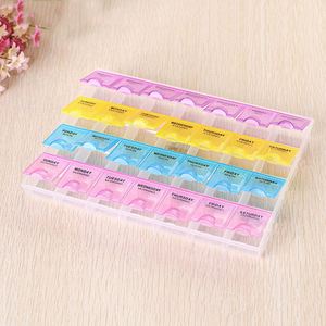 กล่องยาคุณภาพดี 7 วัน กล่องยาแบบรายสัปดาห์ 28 ช่อง กล่องจัดยา - Product Image 2