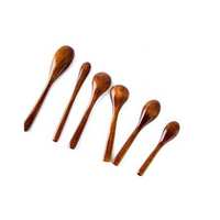 Petite cuillère en bois personnalisée en gros pour soupe à la crème glacée yaourt pour technique de polissage de fête