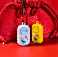 Lecteur MP3 portable KS en forme de carte, qualité sonore HD, lecteur bouddhiste, haut-parleur en plastique rechargeable par USB avec horloge DC