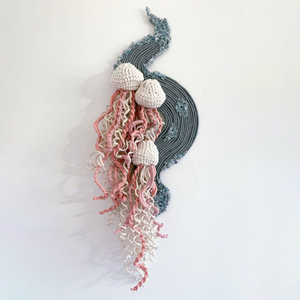 Cadeau de maison Boho tissé tapisserie hôtel haut de gamme décoratif peinture fibre Art 3D texturé mur Art <span class=keywords><strong>corail</strong></span> récif tenture murale Art déco - Product Image 1