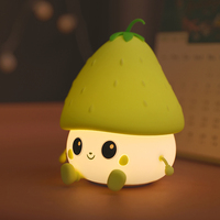 Lampe de nuit créative en silicone, LED, mignonne, en forme d'animal, rechargeable par USB, toucher doux, éclairage d'ambiance pour chambre à coucher