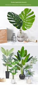 Juego de Hojas Tropicales Artificiales al por Mayor, Hojas de Monstera, Palma y Plátano para Fiestas, Decoración del Hogar y Arreglos Florales - Product Image 6