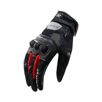 Guantes de Motociclismo Deportivos Unisex para Exteriores, Transpirables, con Agarre Antideslizante, Pantalla Táctil, Cuero Duradero, Protección Completa para los Dedos, con Gancho