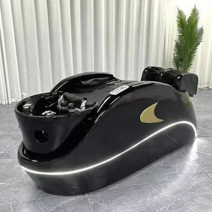 Lit de massage électrique moderne pour salon de coiffure, durable, fauteuil de lavage allongé - Product Image 1