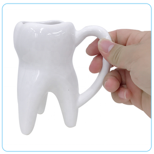 Décoration dentaire en céramique la plus populaire en forme de dents, cadeaux polyvalents pour l'hygiène buccale, pour l'artisanat, tasses, dents décoratives, marque ZZZU - Product Image 2