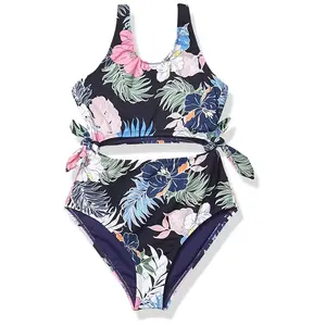 Hot Selling High Quality Custom-printed Girls Kids Beach Swimwear One-piece Bathing Suit For Children