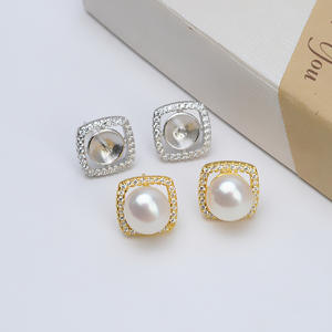 S925 Silver & Shell 8-14 Pearl <b>Earrings</b> DIY Women's Trendy Jewelry Accessories Empty <b>Stand</b> Semi Finished 3023 Jewelry Findings - Product Image 1