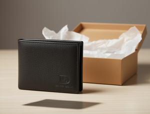 Portafoglio da Uomo in Vera Pelle, Corto, Pieghevole, Multifunzione, con Confezione Regalo, Stile Minimalista Art-100194 - Product Image 2