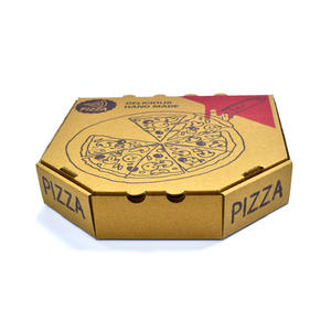 Boîte à pizza personnalisée en papier ondulé brun rouge jaune noir Boîte d'emballage alimentaire en papier kraft - Product Image 2