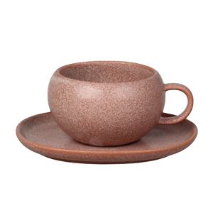Juego de <span class=keywords><strong>Tazas</strong></span> de Café de Cerámica Multicolor Personalizadas a Precio de Fábrica, Taza de Té y Platillo <span class=keywords><strong>Vintage</strong></span> con Esmalte Reactivo Mate - Product Image 3