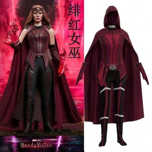 Costume de Cosplay <span class=keywords><strong>Scarlet</strong></span> <span class=keywords><strong>Witch</strong></span> <span class=keywords><strong>Wanda</strong></span> Vision, Combinaison de Combat Super-héroïne Maximoff, Tenue d'Halloween pour Femme avec Masque, Cosplay <span class=keywords><strong>Scarlet</strong></span> - Product Image 2