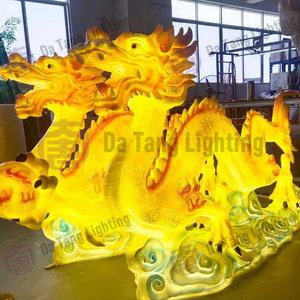 Lámpara con Motivo de Dragón IP65 LED, Escultura Luminosa para Exteriores, Decoración para Recorridos Nocturnos en Parques Temáticos - Product Image 6