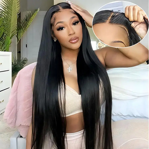 Highknight vente en gros porter et aller perruques de cheveux humains naturels pré plumé 4*4 HD <span class=keywords><strong>suisse</strong></span> fermeture à lacet perruque de cheveux humains - Product Image 4