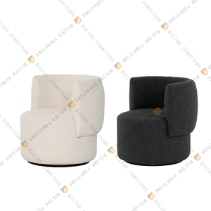 Sofá de tela moderno BILIDO, silla de cordero, sofá giratorio individual de terciopelo, sillón de ocio Simple para sala de estar - Product Image 5