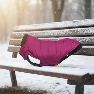 Manteau pour chien Arlay XXS 18 cm couleur cerise, vêtements chauds d'hiver pour animaux de compagnie - Product Image 3