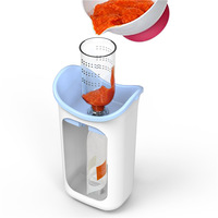 Presse-purée en plastique réutilisable pour enfants station de pressage d'aliments pour bébés maison presse-agrumes manuel pour jus d'aliments complémentaires
