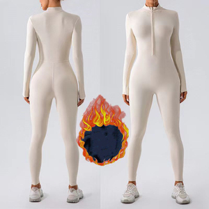 Nuova Collezione: Tuta Aderente da Donna con Zip, Foderata <span class=keywords><strong>in</strong></span> Pile, Maniche Lunghe per Autunno e Inverno, Ideale per Yoga, Corsa e Fitness - Product Image 5