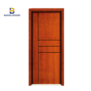 Nội Thất Đơn Giản Thiết Kế Đồng Bằng Rắn Cửa Gỗ Và Cửa Sổ Trong Phòng Ngủ Giá Rẻ Puerta De Madera Maciza - Product Image 3